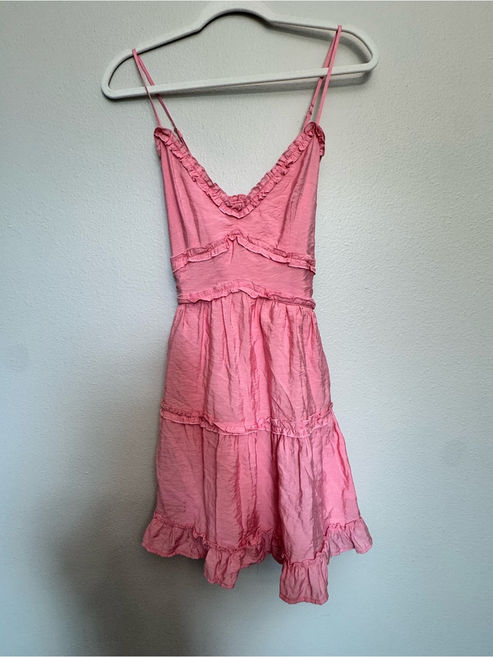 Trixxi Pink Ruffled Mini Dress